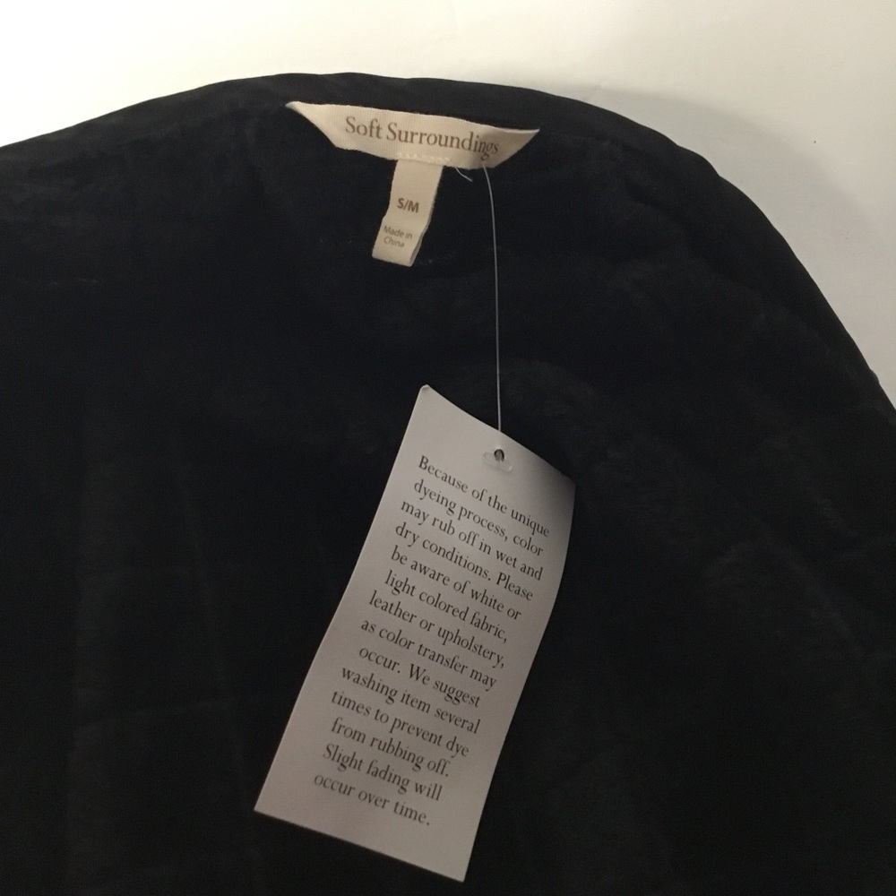 Soft Surroundings Women’s Jubilee Faux Fur Lined Quilted Pom Pom Jacket S/M NWT - Picture 8 of 9